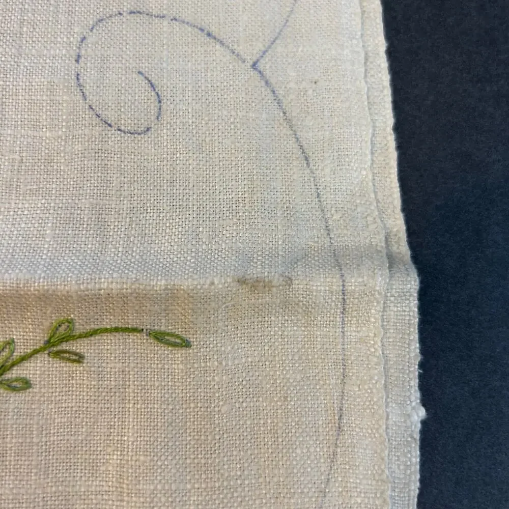 Vintage Prime Needleart Co #1085 Stamped Linen Floral‎ Runner Unfinished Project